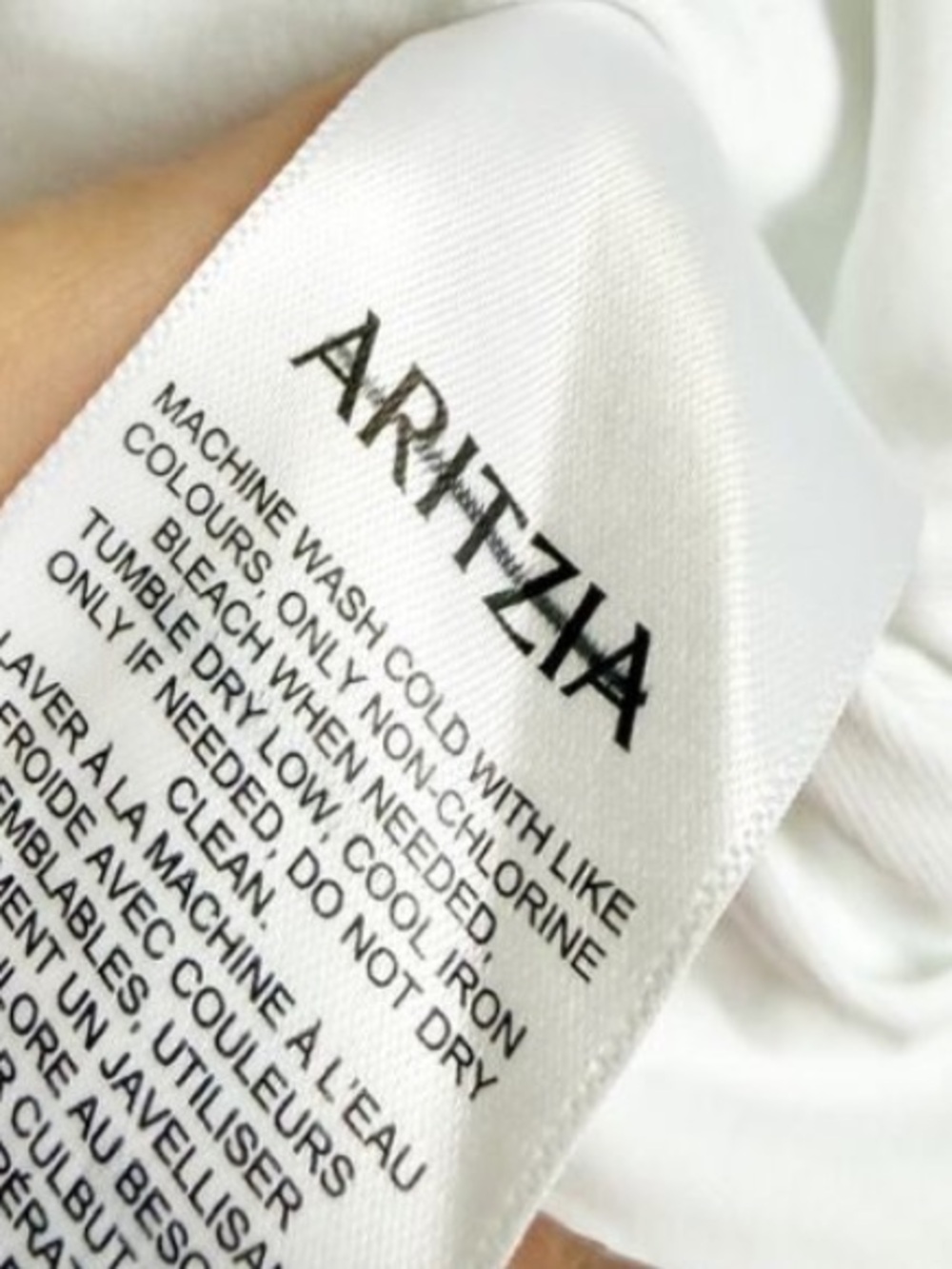 Aritzia White Contour Flourish Clean Girl Aesthetic Top, NWOT - Picture 5 of 9